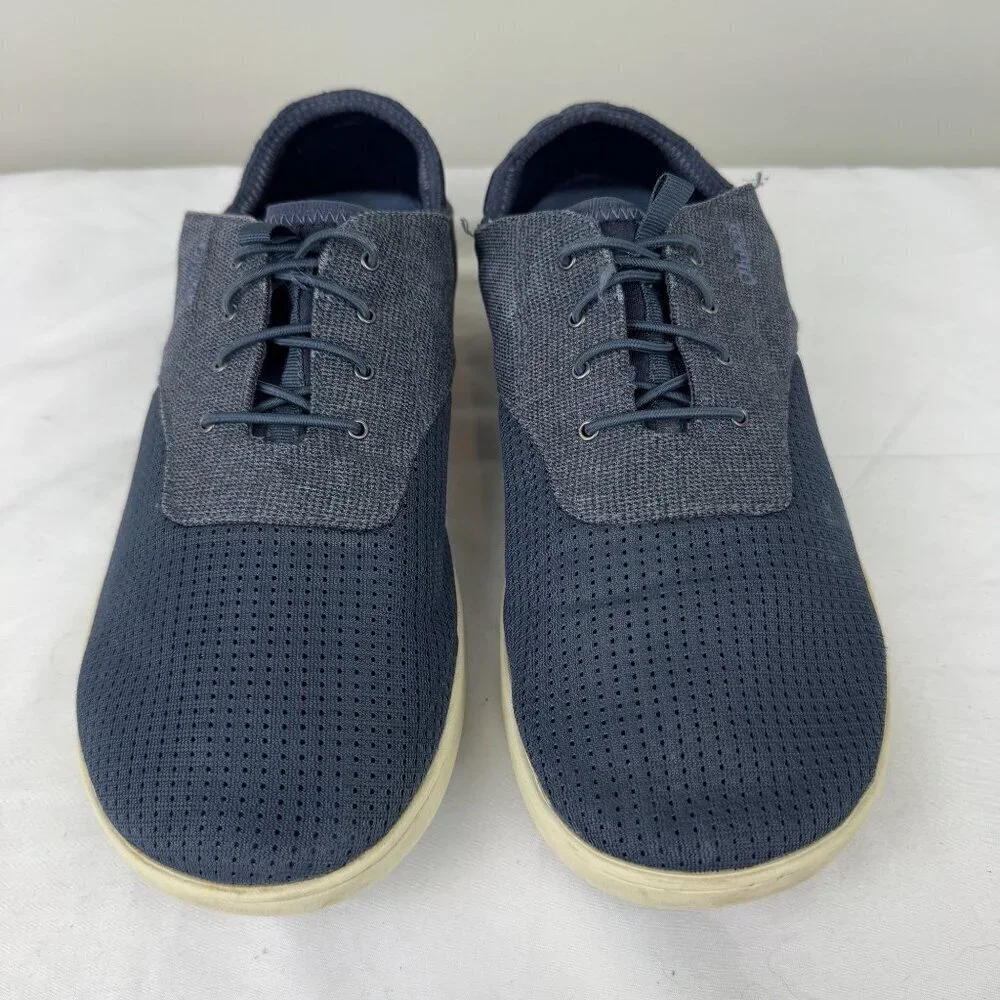 OLUKAI Nohea Moku Mens 9 Slip On Shoes Casual Walking Boat Style Sneakers Blue